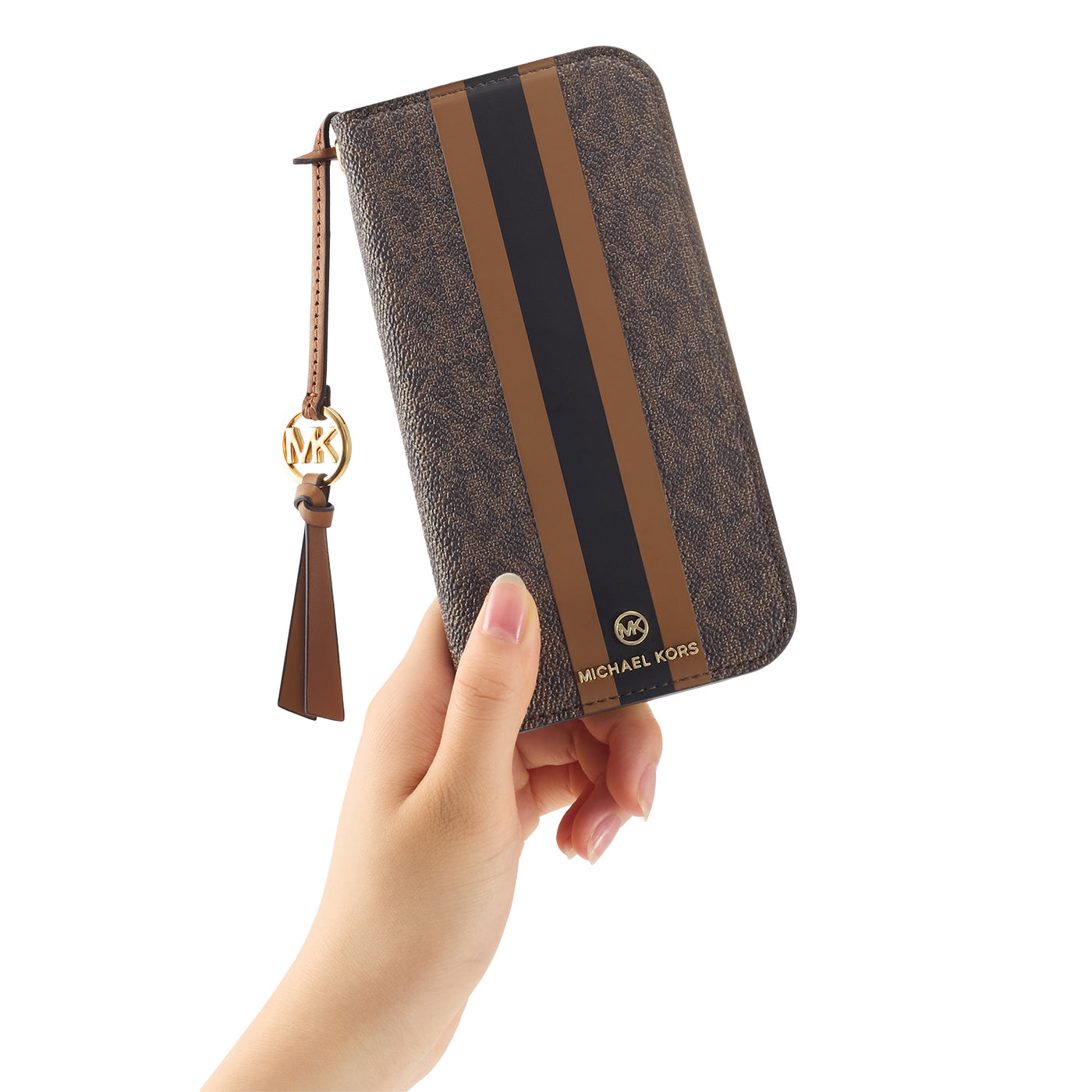 FOLIO CASE STRIPE WITH TASSEL CHARM 手帳型ケース