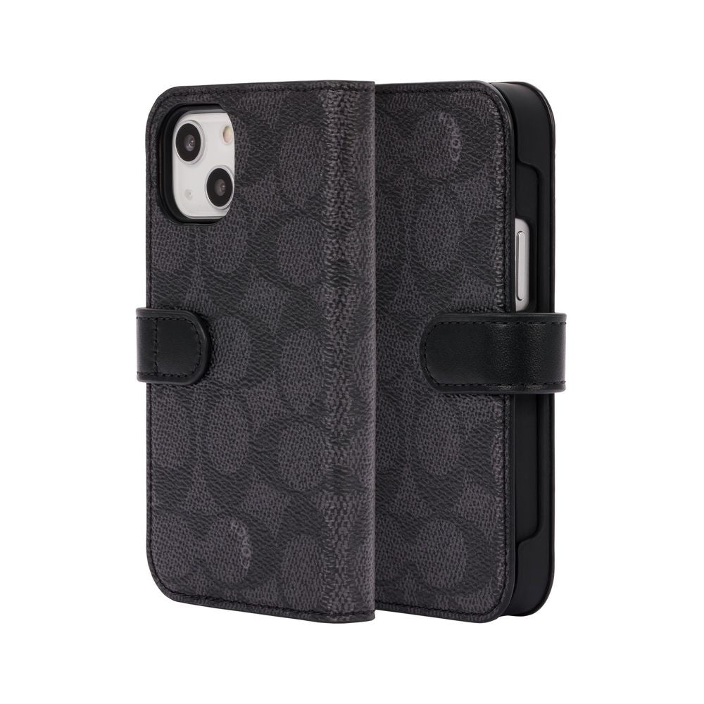 iPhone13mini - Coach (コーチ) - Folio Case 手帳型ケース - Signature C Black