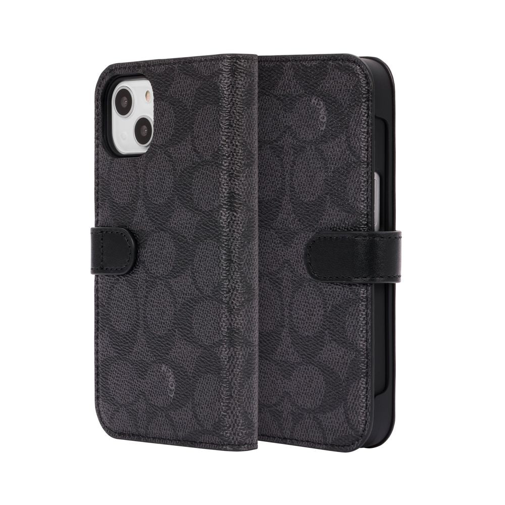 iPhone13 - Coach (コーチ) - Folio Case 手帳型ケース - Signature C Black