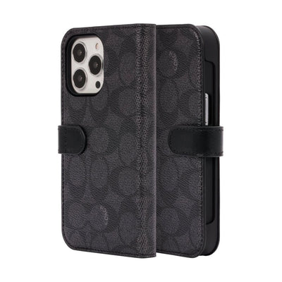 iPhone13Pro - Coach (コーチ) - Folio Case 手帳型ケース - Signature C Black