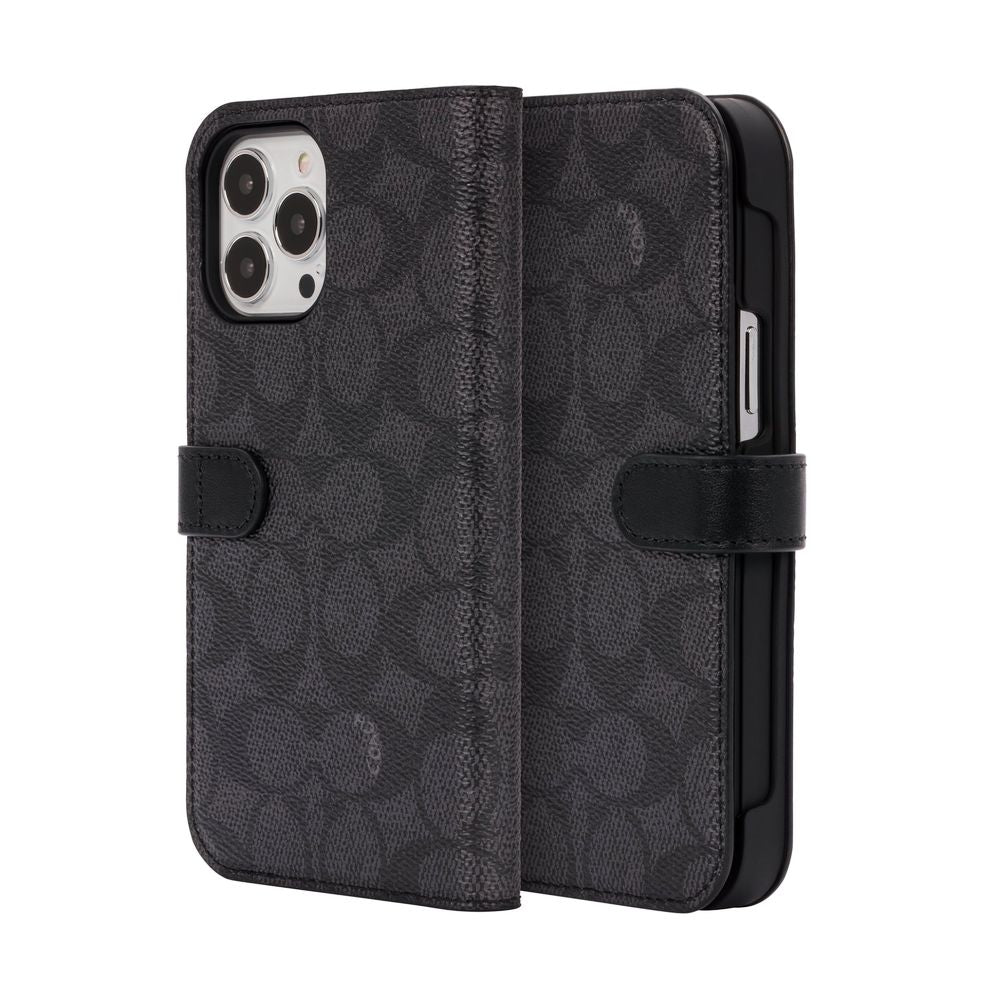 iPhone13ProMax - Coach (コーチ) - Folio Case 手帳型ケース - Signature C Black