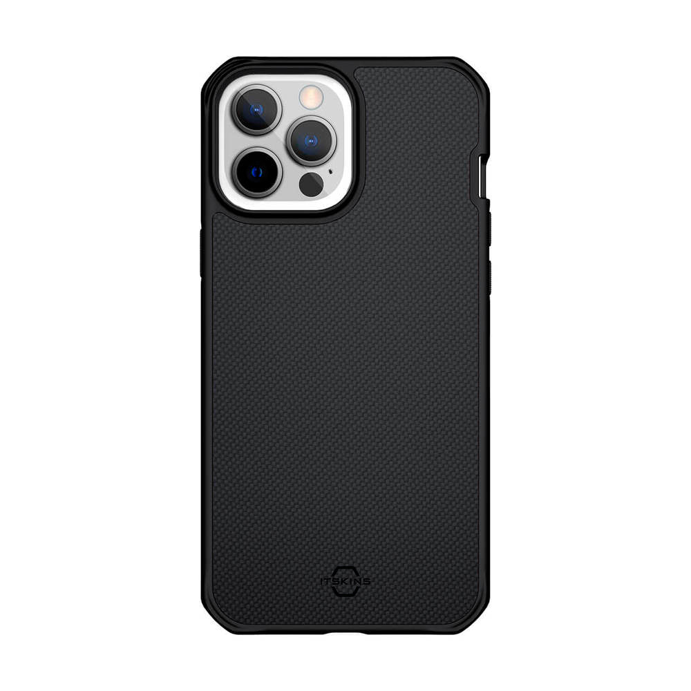 iPhone 13 Pro Max/12 Pro Max - ITSKINS(イットスキンズ) - Hybrid Ballistic スマホケース - Black