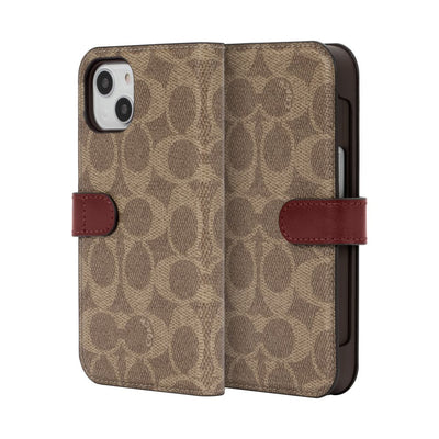 iPhone13 - Coach (コーチ) - Folio Case 手帳型ケース - Signature C Khaki