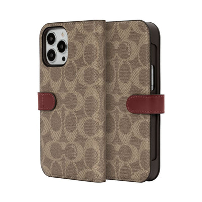 iPhone13ProMax - Coach (コーチ) - Folio Case 手帳型ケース - Signature C Khaki