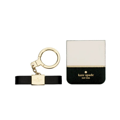 kate spade new york - Gift Set: Stability Ring (Gold/Black Enamel) & Sticker Pocket (Color-Block Cement/Black/Gold Flange)