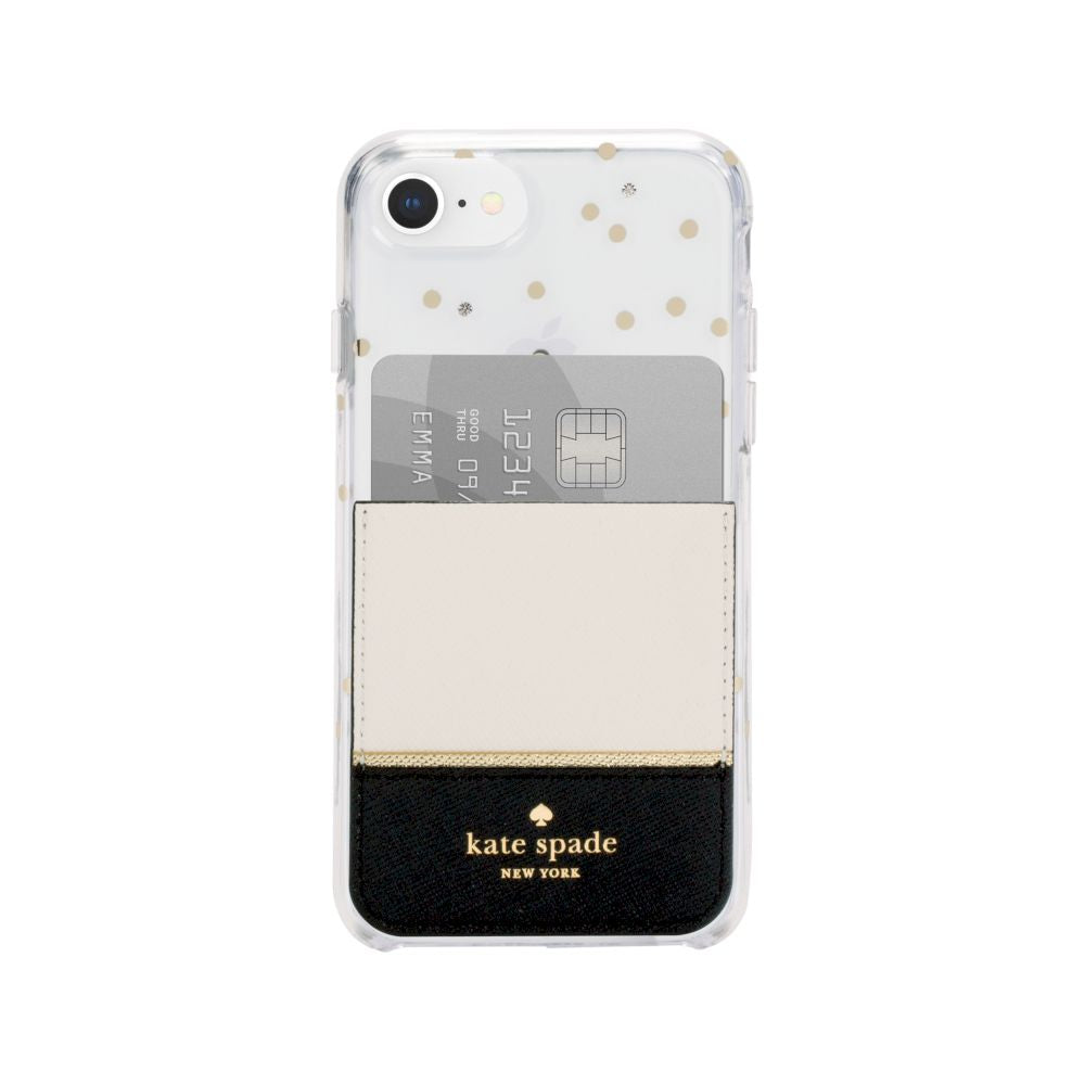 kate spade new york - Gift Set: Stability Ring (Gold/Black Enamel) & Sticker Pocket (Color-Block Cement/Black/Gold Flange)