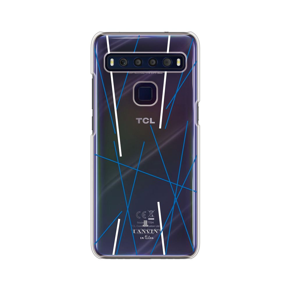 LANVIN en Bleu - Clear Case Line for TCL 10 Lite - White Blue