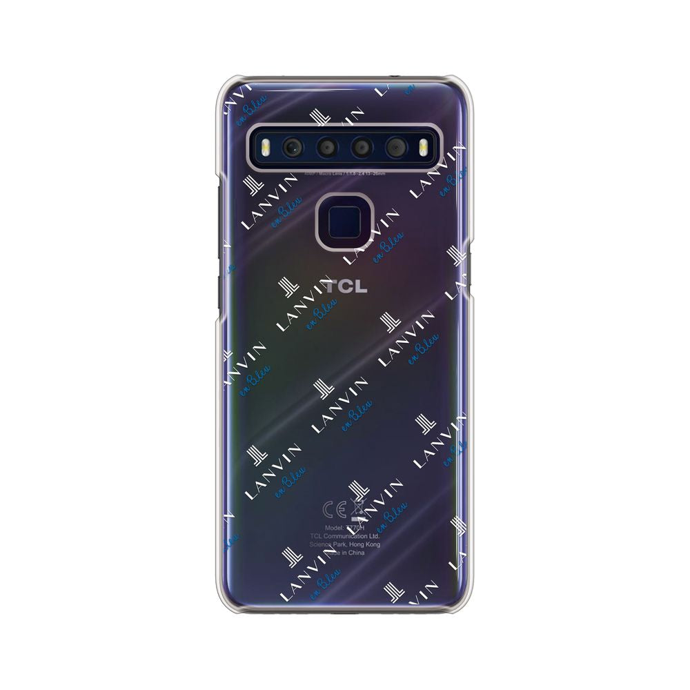 LANVIN en Bleu - Clear Case Logo Diagonal for TCL 10 Lite - White Blue