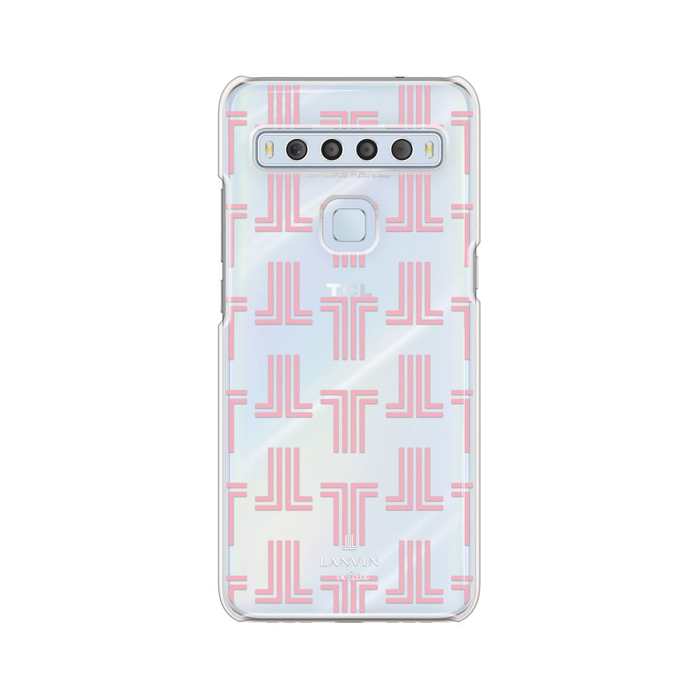 LANVIN en Bleu - Clear Case Monogram for TCL 10 Lite - Coral Pink