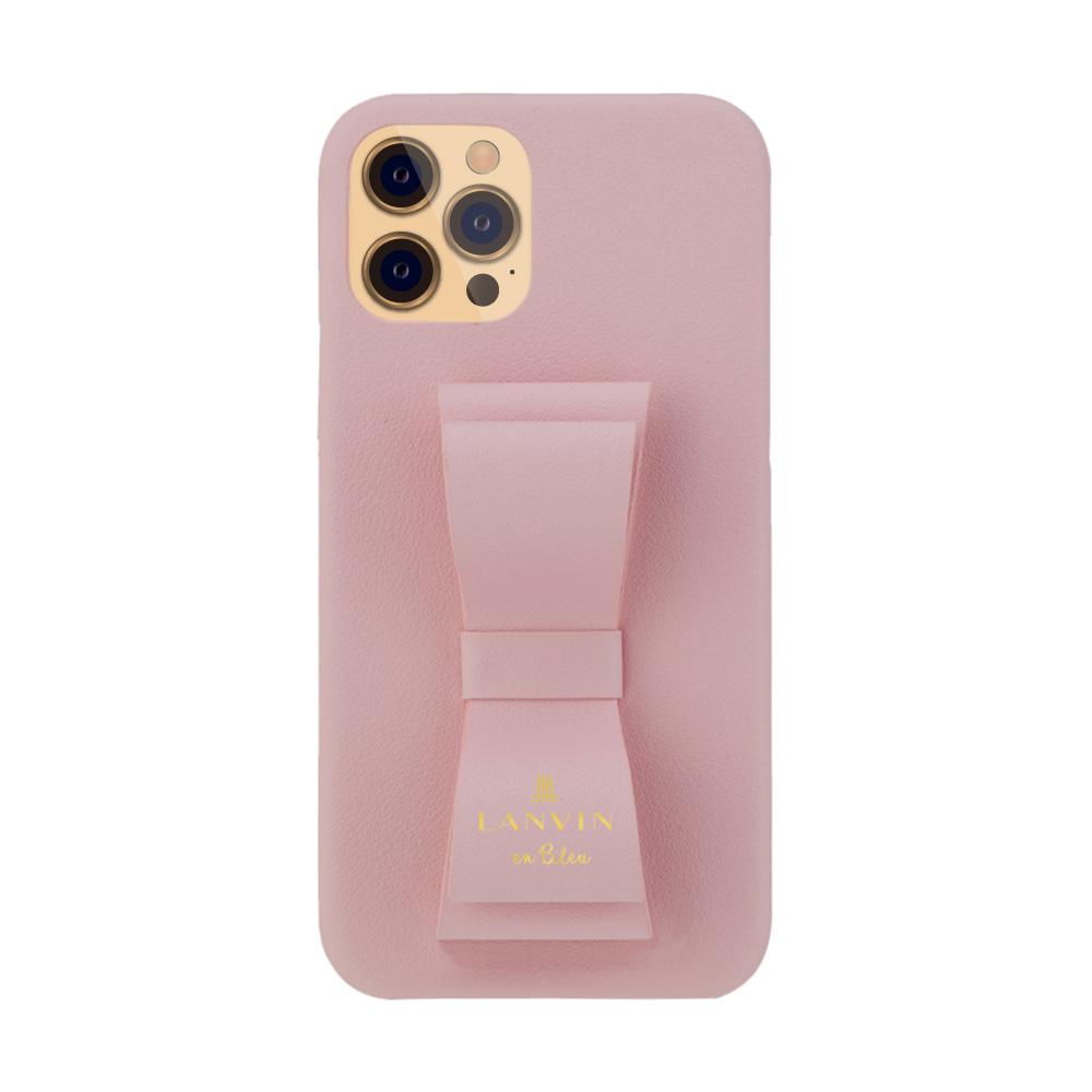 LANVIN en Bleu - Slim Wrap Case Stand & Ring Ribbon for iPhone 12 Pro Max - Sakura Pink