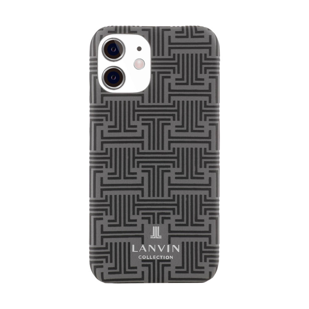 LANVIN COLLECTION - Slim Wrap Case Monogram for iPhone 12 mini - Grey