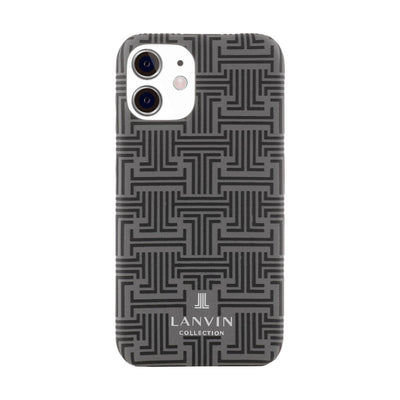 LANVIN COLLECTION - Slim Wrap Case Monogram for iPhone 12 mini - Grey