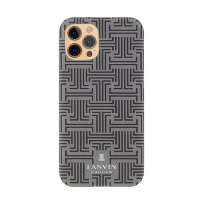 LANVIN COLLECTION - Slim Wrap Case Monogram for iPhone 12/12 Pro - Grey