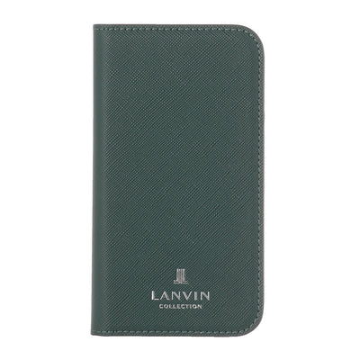LANVIN COLLECTION - FOLIO CASE SAFFIANO for iPhone 11 - Dark Green