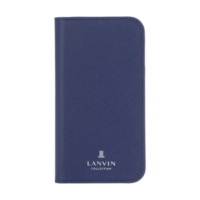 LANVIN COLLECTION - Folio Case Saffiano for iPhone 12 Pro Max - Navy