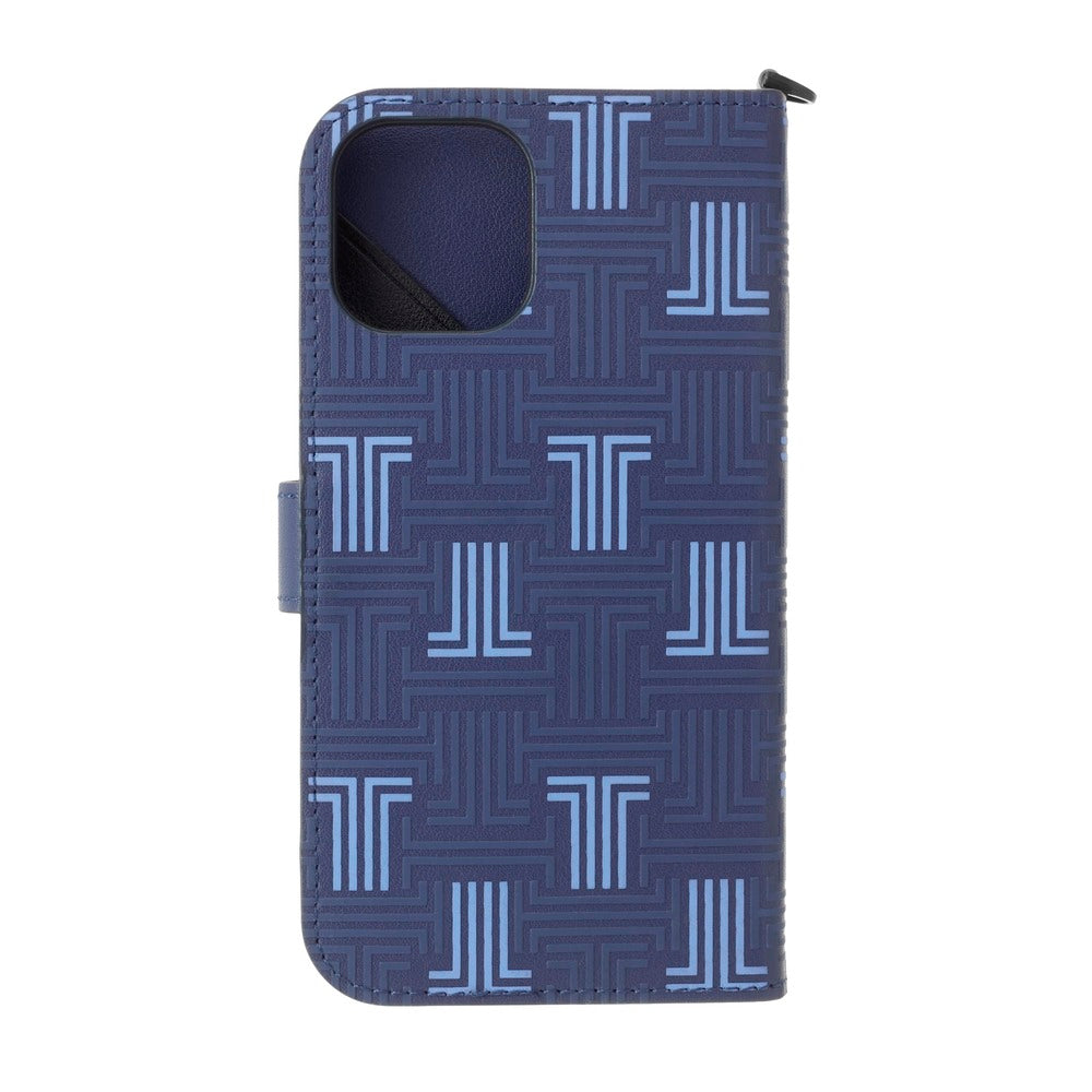 iPhone13mini - LANVIN COLLECTION (ランバン コレクション) - FOLIO CASE SIGNATURE WITH NECK STRAP 手帳型ケース