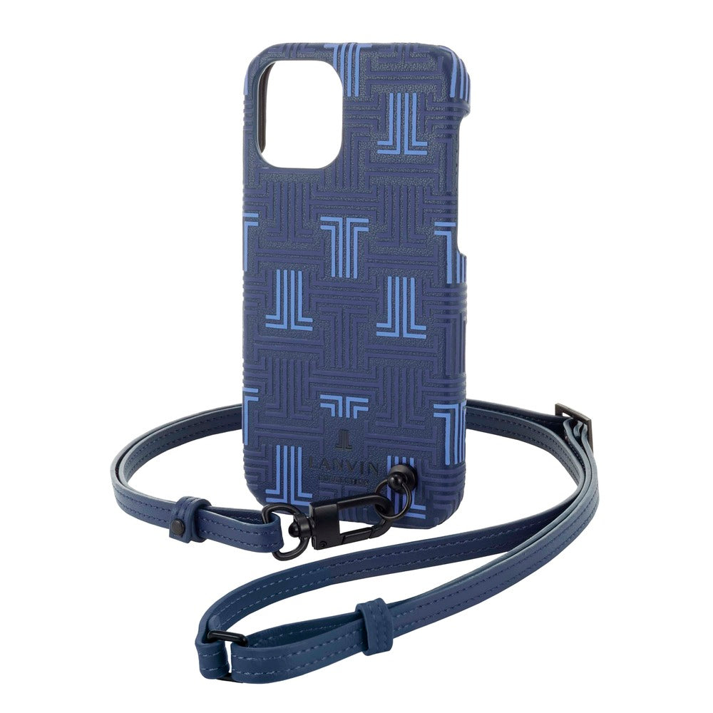 iPhone13Promax - LANVIN COLLECTION (ランバン コレクション) - SHELL CASE SIGNATURE WITH NECK STRAP スマホケース