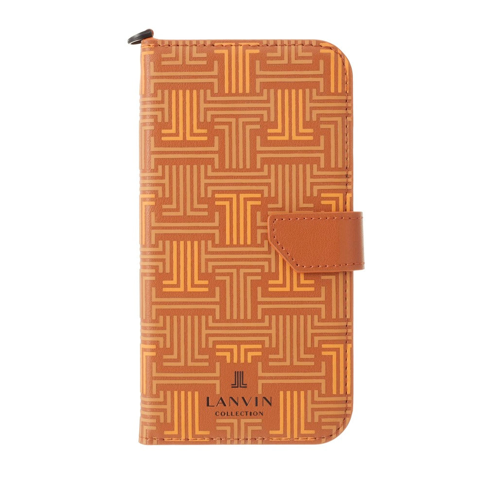iPhone13Pro - LANVIN COLLECTION (ランバン コレクション) - FOLIO CASE SIGNATURE WITH NECK STRAP 手帳型ケース - Brown