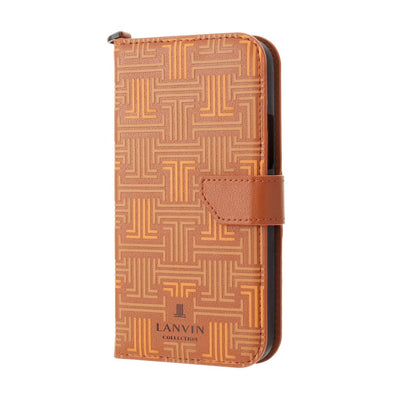 iPhone13Pro - LANVIN COLLECTION (ランバン コレクション) - FOLIO CASE SIGNATURE WITH NECK STRAP 手帳型ケース