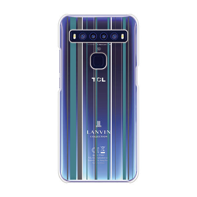 LANVIN COLLECTION - CLEAR CASE STRIPE for TCL 10 5G - Cyprus×Gray×White
