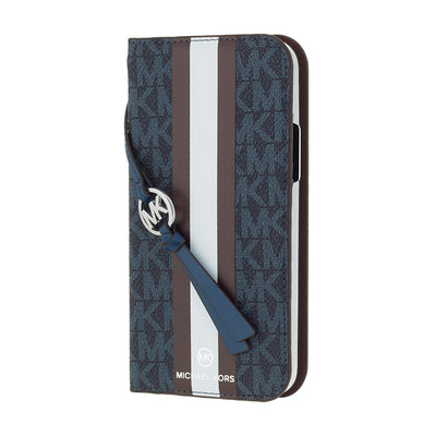 MICHAEL KORS - FOLIO CASE STRIPE with TASSEL CHARM for iPhone 12 mini