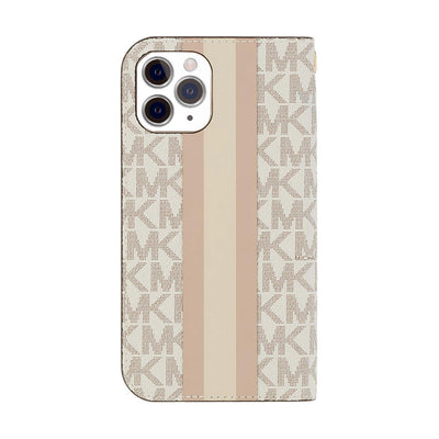 MICHAEL KORS - FOLIO CASE STRIPE with TASSEL CHARM for iPhone 11 Pro